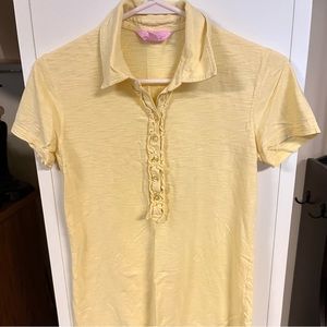 Lilly Pulitzer yellow polo shirt